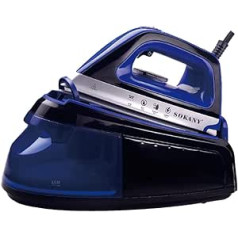 SOKANY SK-188 Anti-limescale Steam Iron Station, Ceramic Sole, Steam Iron, Powerful 2400 W, Water Tank 1.2 L, Calc Clear Technology, Automatic Shut-Off