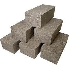 6 x Dry Foam for Silk and Artificial Flowers, Flower Foam, Wedding Funerals, Florist Foam Blocks for Floral Arrangements, Florist Dry Foam and Craft Supplies