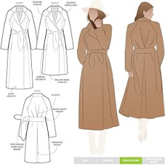 Style Arc Sewing Pattern - Ormond Designer Coat (Sizes 18-30)