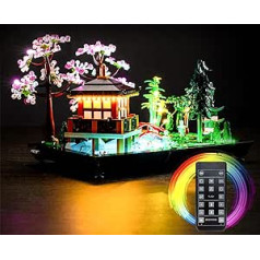 cooldac LED Light Kit for Lego 10315 Icons Garden of Silence, Botanical Zen Garden Set, Remote Control LED Light Set Compatible with Lego 10315 Garden of Silent Model, Not Included Lego Set