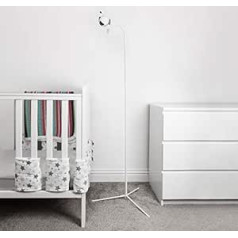 The Universal Freestanding Flexi Air 3 (Tripod Base), Baby Monitor Holder, Camera Stand for Kids Room, Compatible with Most Baby Monitors (White)