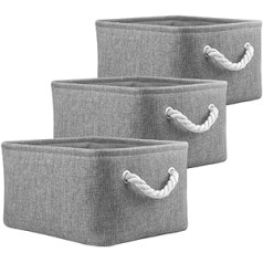 Mangata folding storage boxes, fabric storage baskets, pack of 3