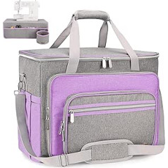 FINESUN 2 in 1 Sewing Machine Bag and Pad Foldable Deluxe Sewing Machine Carry Bag for Brother, Singer, Bernina and Most Machines, Purple (1), Pad