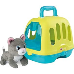 Smoby - Vet Playset in Suitcase - 2-in-1 Play Case with Doctor Accessories and Cat Transport Box, Includes Meowing Fabric Cat, for Girls and Boys from 3 Years