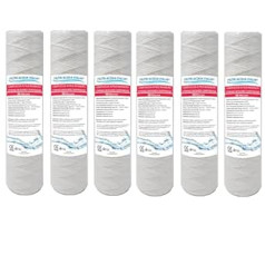 Filtri Acqua Italia Set of 6 Coiled Wire Filter Cartridges, 10' 50 Micron