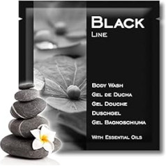 GPQ - Black Line shower gel, 400 units x 8 g, hotel equipment, with essential oils, paraben-free, for hotels, country houses, apartments, cruise ships, AirBnB, B&B, etc