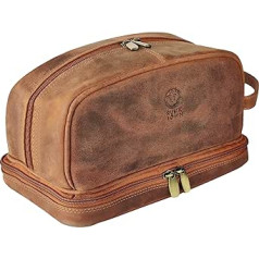 Reise-Kosmetiktasche aus echtem Leder – Hygiene-Organizer Dopp Kit von Rustic Town