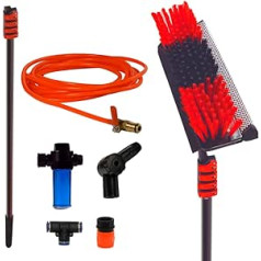 Starlyf Telescopic Broom for Cleaning STARLYF Telescopic Hydrocleaner, Telescopic Rod up to 7 MTS, Window Cleaner, Water Powered, Soap Dispenser, for Solar Panels, Trucks, Bus, Cars (7 m)