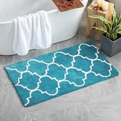 MIULEE Morocco Non-Slip Bathroom Mat, Fluffy Shower Mat, Decorative Mat, Absorbent Soft Mat for Bathroom, Living Room