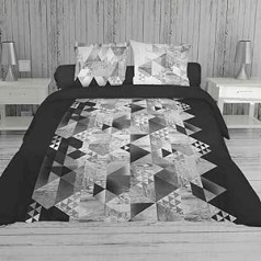 Soleil d'ocre Nordic Duvet Cover, Cotton, Grey, 140 x 200 cm