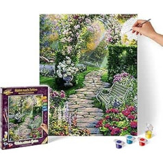 Schipper 609130804 Malen nach Zahlen - Mein schöner Garten - Bilder malen für Erwachsene, inklusive Pinsel und Acrylfarben, 40 x 50 cm, Mehrfarbig