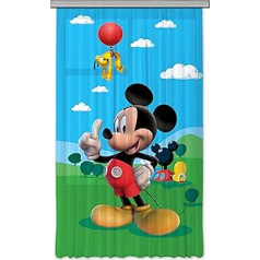 AG Design Disney Mickey Mouse Polyester Vorhänge Kinderzimmer 140 x 245 cm Gardinen 1 Teil | FCSXL 7141
