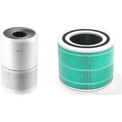 LEVOIT Air Purifier H13 HEPA Air Filter for Allergy Sufferers & Core 300 and Core 300S Toxin Replacement Filter Against 99.97% of Air Pollution Smoke Exhaust Gas, H13 HEPA Filter