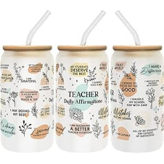 Teacher Gifts - Teacher Gifts for Women, Thank You, Teacher, Appreciation Gifts - Teacher Birthday Gifts, Teacher Christmas Gifts, Christmas Teacher Gifts - 16oz Can Jar