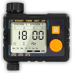 rainfactory Digital Watering Computer with 3 Time Settings Waterproof with Rain Sensor and Child Lock