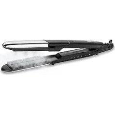 BaByliss Steam Shine Styler, 2-in-1 Straightener for Effortless Straightening or Light Curls, ST496E - Black