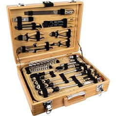 Brüder Mannesmann Tools M29002 108-piece set Bamboo Tool Box