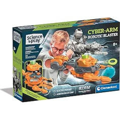 Clementoni 75086 Science & Play Cyber Blaster Arm Robot Glove Shooting Soft Discs Science Toy Experiment Kit Age 8 English Version Made in Italy