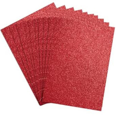 Springboard A4 Glitter Card - 10 Sheets - Red (10932)