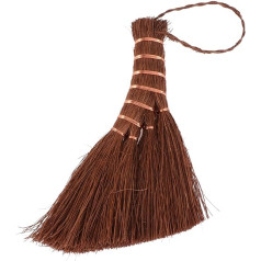 Happyyami Mini Palm Broom Bed Cleaning Broom Straw Witch Broom with Hanging Rope Mini Cleaning Tool for Home, Bedroom, Sofa, Car, Corner