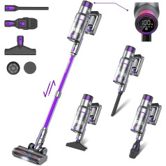 Vistefly V15 MAX Cordless Vacuum Cleaner, 500 W 33 Kpa Vacuum Cleaner 4 in 1, Cordless Vacuum Cleaner Dust Automatic Detection 60 Minutes Run Time for Pet Hair Hard Floors Carpet