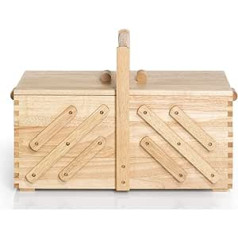 Prym 612548 Nähkasten/Nähkorb aus hellem Holz, L