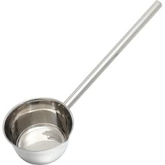 Water Ladle Stainless Steel Water Spoon with Long Handle 45 cm / 17. 7 In Bath Ladle Metal Water Scoop Bath Ladle for Hotel Canteen Garden 18 cm / 7.08 Inches