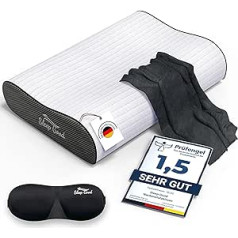 Sleep Good Neck Support Pillow, Side Sleeper & Back Sleeper Pillow, Orthopaedic Pillow Against Neck Pain, Memory Foam Pillow, Height Adjustable, Side Sleeper Pillow with Cover