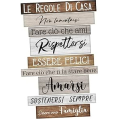 Stickerdesign Wall Stickers, Set of House Rules, Quotes, Wall Stickers, Decoration, Indoors, Sentences, Kitchen, Rules of the House, in Italian M
