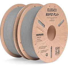 ELEGOO High Speed PLA+ Filament 1.75 mm Grey 2 kg, High Rapid PLA Plus 3D Printer Speedy Filament for 0-600 mm/s High Speed Printing, Dimensional Accuracy +/-0.02 mm, 2 kg Spool (4.4 lbs)