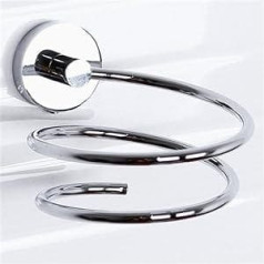Weare Home Stainless Steel Spiral Shape Silver Hair Dryer Holder Hair Dryer Holder Modern Chrome Coating Rustproof Wall Mounted for Kitchen Durable Bathroom Accessories Bathroom Accessories Decor