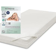 Allsana Allergy Mattress Cover 160 x 200 x 20 CM Linen Anti Allergy, Encasing Mite Protection for those who are allergic to house dust mites