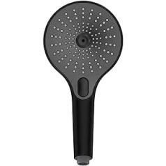 WENKO Ultimate Shower Head Hand Shower with 3 Functions, Low Splash and Quiet Function, Made of Plastic with ½ Inch Universal Connection, Suitable for Instantaneous Water Heaters, Diameter 13 cm,