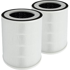 PUREBURG Replacement HEPA Filter Compatible with Afloia KILO, KILO PRO, KILO PLUS, MIRO & MIRO PRO, Morento Kilo 360° 3 Stage Filtration Air Purifier and CUCKOO Air Purifier CAC-10510FW, Pack of 2