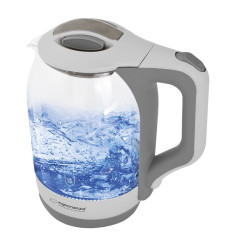 EKK025W Esperanza electric kettle yukon 1.7 l glass white with led light