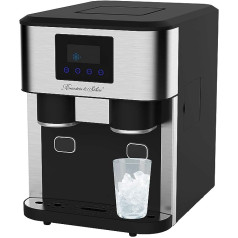 Rosenstein & Söhne Crushed Ice Machine: Professional Ice Cube Machine with Crushed Ice and Cold Water, XXL Touch Display (Crushed Ice Machine)