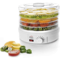 Lacor Food Dehydrator Fruit Dryer 5 Adjustable Compartments Adjustable Temperature Power 245W 13.5L Plastic White Food Plastic 32x27cm