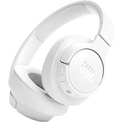 JBL Tune 720BT Wireless On-Ear Headphones – With JBL Pure Bass Sound, Bluetooth and Lightweight, Foldable Design – Up to 76 Hours of Music Playback – White