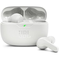 JBL Wave Beam Wireless In-Ear Earphones with IP54 and IPX2 Waterproof - Hands-Free Function and 32 Hours Battery Life - White