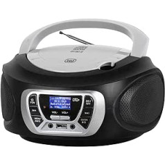 Trevi CMP 510 DAB Stereo Portable CD Boombox Radio DAB/DAB+ with RDS, USB, AUX-IN, Headphone Jack, Black