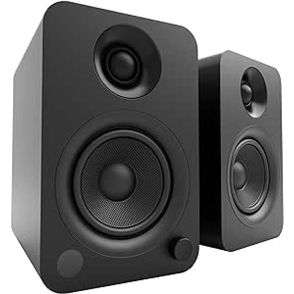 Kanto YU 140W Powered Speakers with Bluetooth 4.2 and RCA Input | Features Signal Detection and Auto Stand-by | Matte Black