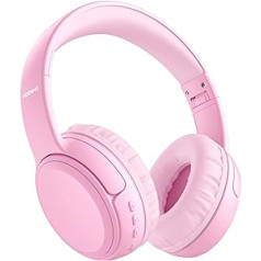 Nabevi Children's Bluetooth Headphones, Wireless and Cable, 85/93 dB Volume Limit, Bluetooth 5.1, HD Stereo, Foldable, Over-Ear Children's Headphones with Microphone for Tablet/iPad/Mobile Phones/PC