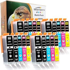 20x Printer Cartridges Replacement for Canon PGI-550 CLI-551 for Pixma iP-7200 iP-7250 MX-925 iP-8750 iX-6850 MG-5450 MG-5550 MG-5650 MG-5655 MG-6350 MG-64 MG-50 MG-6650 MG-7100 MG-7150 MG-7550 MX-725