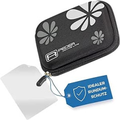 Pedea Case with Screen Protection Film for Panasonic Lumix DMC-TZ22/TZ31/FS16/FS22/TZ18/SZ7/FT4/TZ25/SZ1 Camera - Black