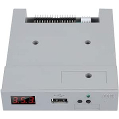 Goshyda USB Emulator SFR1M44-U100 3.5 Inch 1.44 MB USB SSD Floppy Drive Emulator Plug & Play, Integrated Memory, High Security Data Protection, White