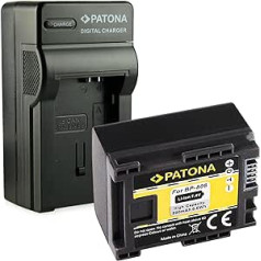PATONA 3-in-1 charger and battery BP-808 compatible with Canon LEGRIA HF G10 G25 M31 M32 M36 M40 M46 M300 M306 M400 M406