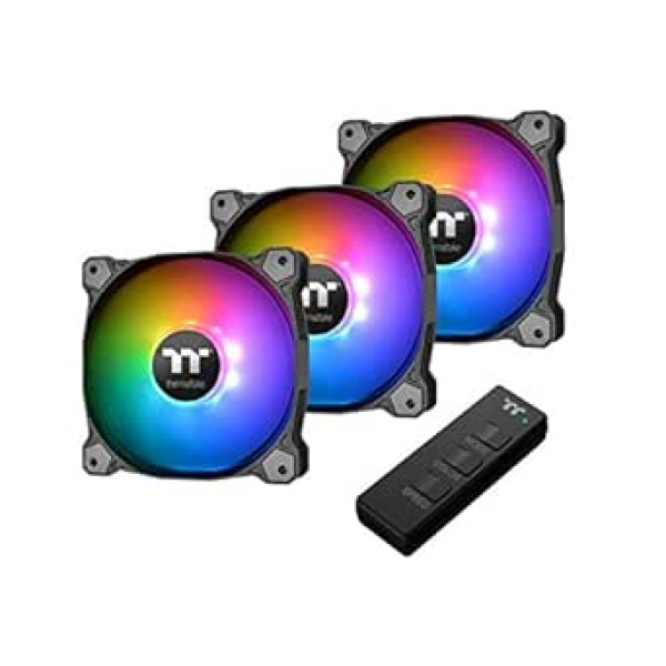 Thermaltake Pure 14 ARGB Sync Radiator Fan TT Premium Edition (3-Fan Pack) / Gehäuselüfter/Schwarz/PWM / 14cm