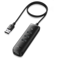 HUB USB-A porta sadalītājs - 4x USB 3.2 Gen 1 melns