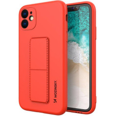 Silikona futrālis ar statīvu priekš Samsung Galaxy A52s 5G / A52 5G / A52 4G kickstand korpuss, sarkans