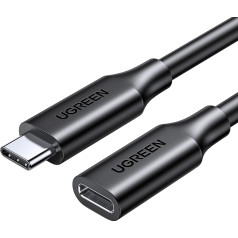 USB-C pagarinātājs 100W 10Gb/s 1m melns